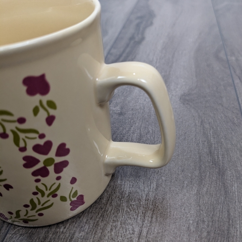 Kiln Craft England Kitchsy Coffee Tea Mug Pink Butter Yellow Floral Vintage 1970 - Picture 6 of 9